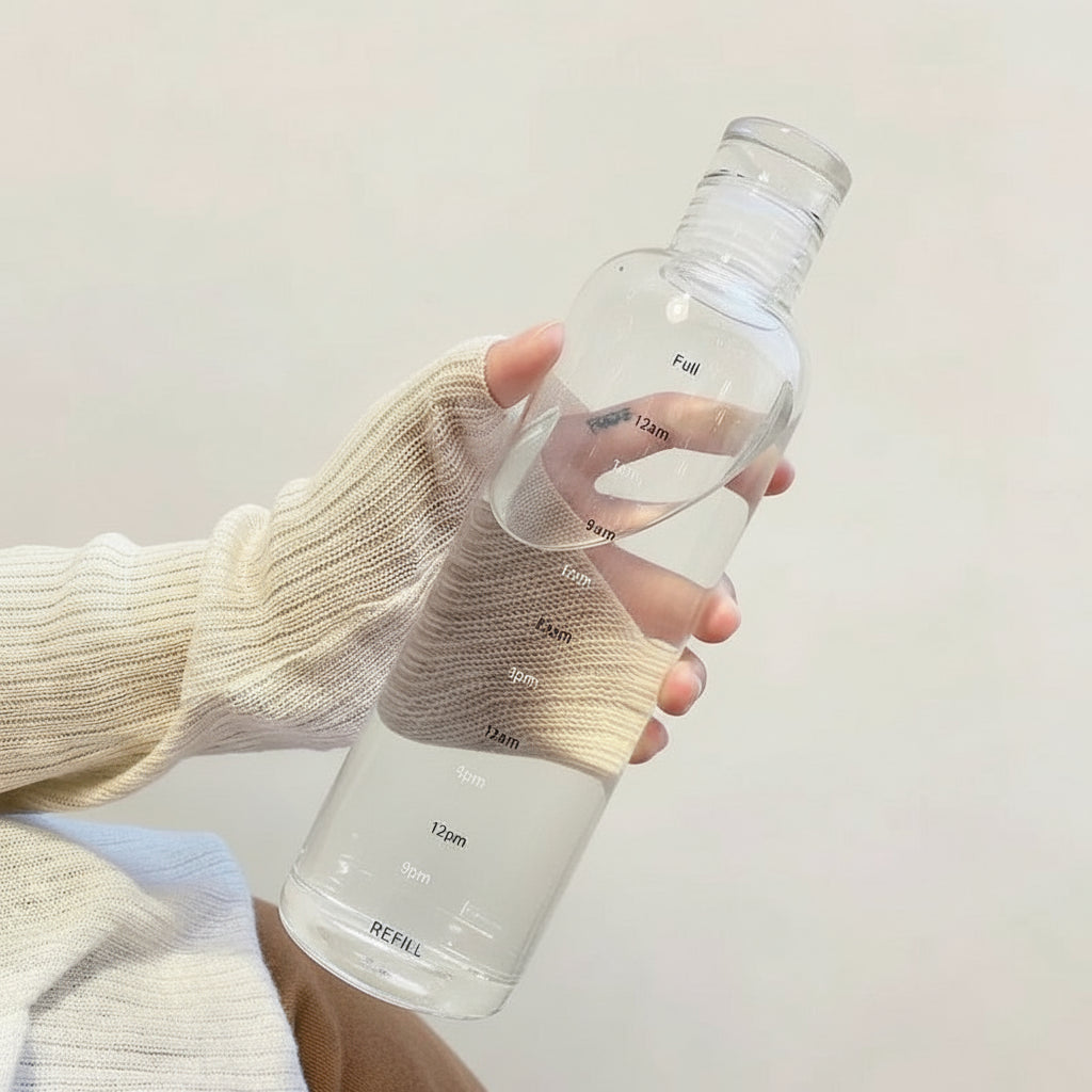 Gourde Élégante 500ml en Plastique sans BPA – Bouteille Étanche & Légère pour Sport, Bureau & Aventures Outdoor