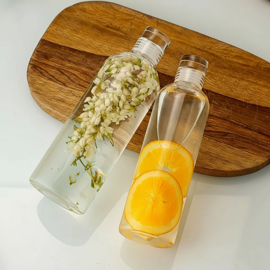 Bouteille en Verre 300ml / 500ml / 750ml / 1L – Gourde Écologique Réutilisable avec Bouchon Étanche | Design Minimaliste