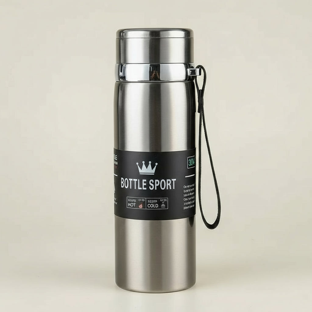 Gourde Isotherme Inox 800ml – Bouteille Double Paroi pour Boissons Chaudes & Froides | Thermos Sport Durable