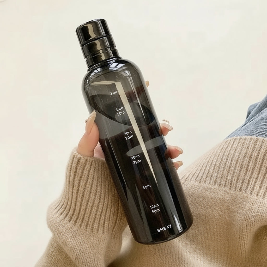 Gourde Élégante 500ml en Plastique sans BPA – Bouteille Étanche & Légère pour Sport, Bureau & Aventures Outdoor