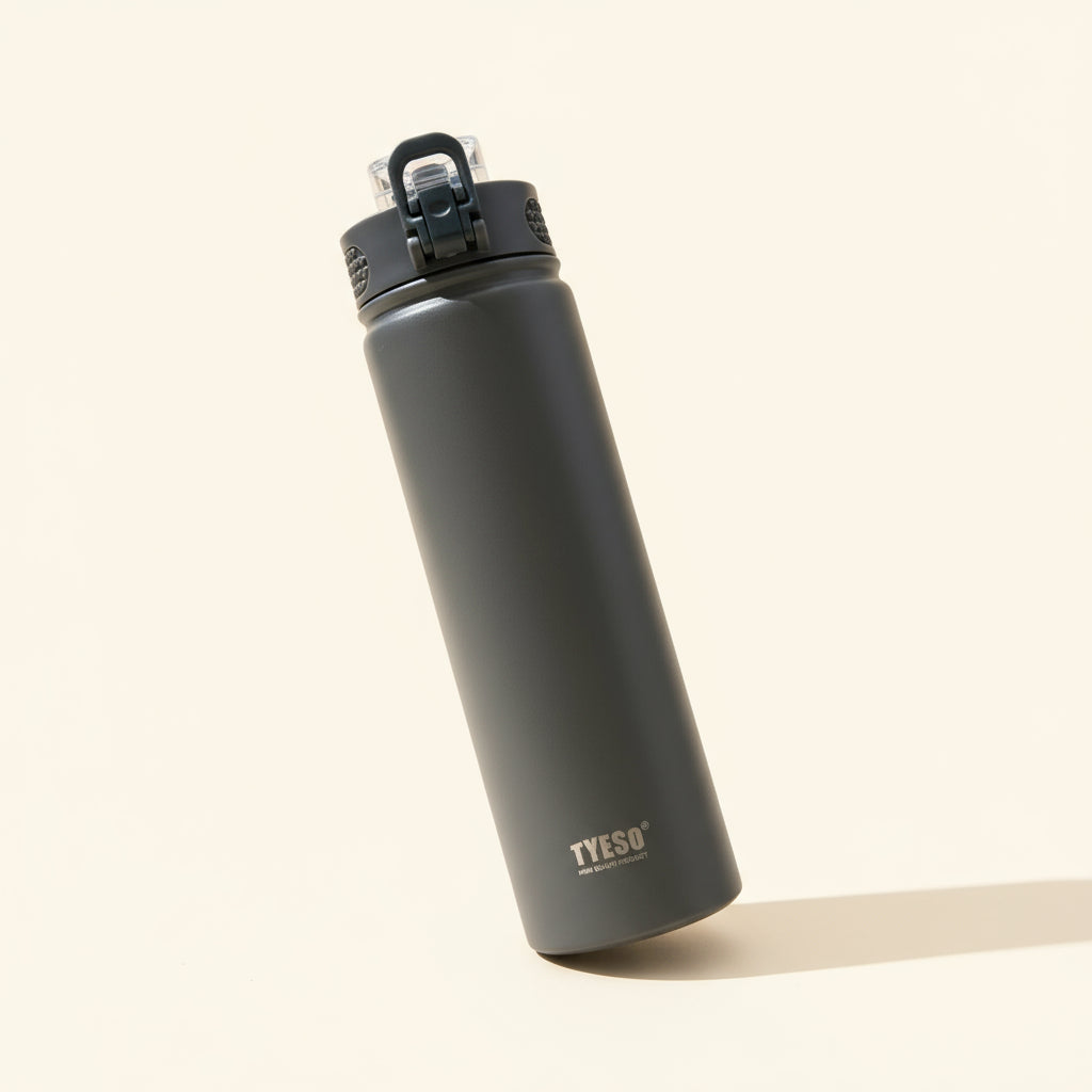 Thermos Inox avec Paille 600ml / 750ml – Bouteille Isotherme Double Paroi pour Sport, Voyage & Voiture