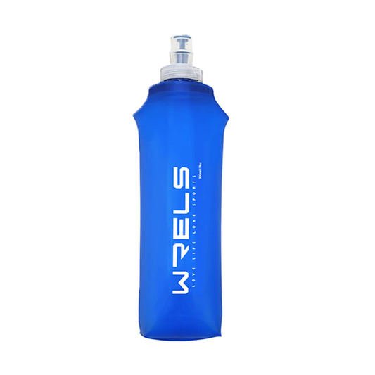 Gourde Pliable en Silicone BLEU FONCÉ 150ml / 250ml / 500ml – Bouteille Souple Réutilisable pour Sport, Running & Voyage