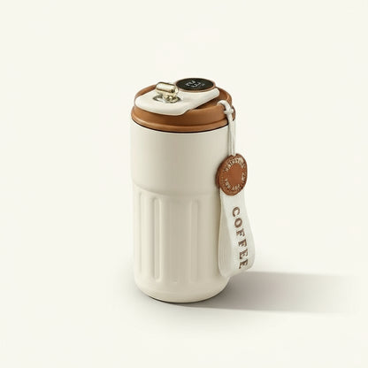 Tasse Isotherme Intelligente Inox avec Affichage de Température – Thermos 500ml pour Café, Bureau & Voiture