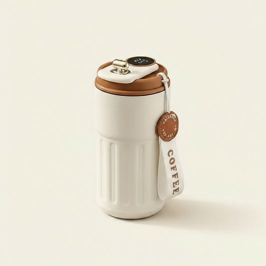 Tasse Isotherme Intelligente Inox avec Affichage de Température – Thermos 500ml pour Café, Bureau & Voiture